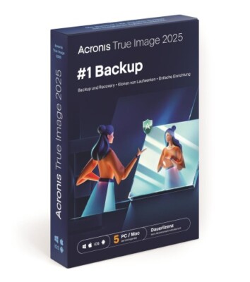 Acronis True Image 2025, 5 Geräte, Dauerlizenz