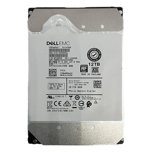 Dell EMC 12TB SATA 0T2YHT 3.5in 512e Server Hard Drive 256Mb 7200 RPM w/ Caddy - Picture 6 of 8