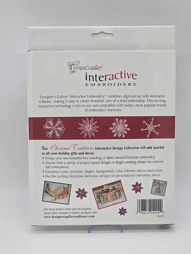 Brand New - Designer Gallery Embroidery CD - Christmas Traditions - $99.99 MSRP! - Picture 2 of 3