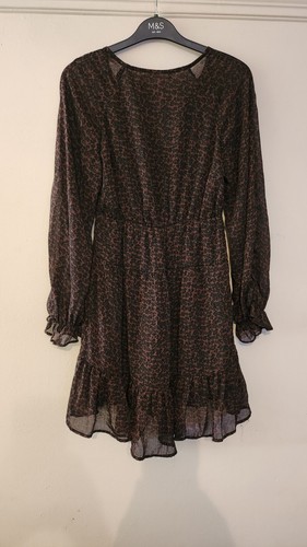 Mango Ladies Floral Ruffle Dress,size XSmall - Picture 5 of 5