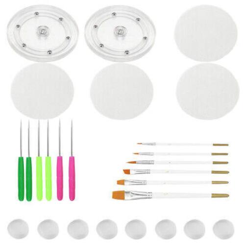 26PCS Cookie Decorating Kit Supplies Including Acrylic Turntable Decoration
