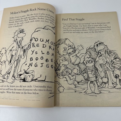 Fraggles’ Favorite Games Puzzles Fraggle Rock Activity Book 1985 Henson UNUSED - Imagen 13 de 16