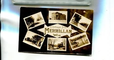 MERRILLAN WISCONSIN NATIONAL BANK GREETINGS REAL PHOTO POSTCARD 2552R