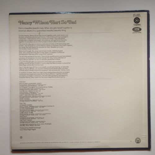 NANCY WILSON - Hurt So Bad (Capitol ST-353) - 12" Vinyl Record LP - (M-) - Picture 2 of 6