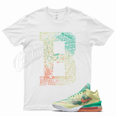 White BLESSED T Shirt for LeBron 18 Low LeBronold Palmer Lime Summer Refresh