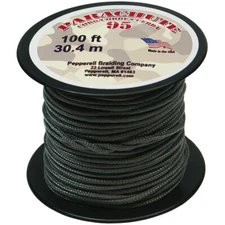 Pepperell Parachute Cord 1.9mmX100'-Gun Metal, PARA95-10003