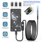 Dual Lens Endoscope Inspection Snake Camera for iPhone iPad Android Cellphone US