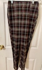 Women  s Pants Pull On Nylon Blend Tartan Plaid