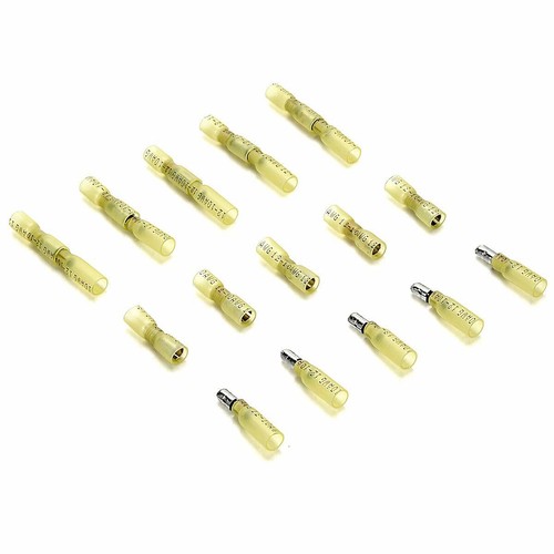 200PCS Yellow Female Male Heat Shrink Bullet Crimp Connector Terminal Waterproof - Picture 2 of 7
