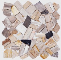 Marmormosaik Beige Braun Bruchoptik Naturstein Mosaik 44-Fossil I10 Mosaikmatten