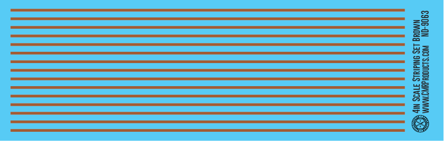 N Scale - Scale Striping Set 4in Brown