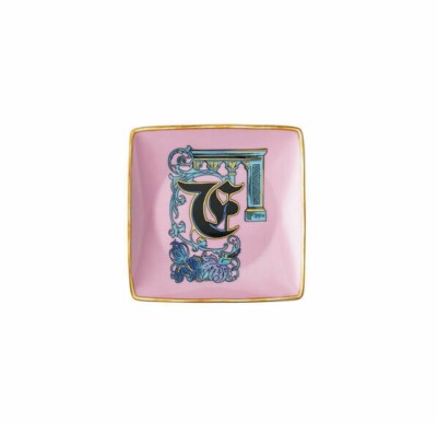 Versace Rosenthal - Square Flat Bowl 12Cm Versace Holiday Alphabet F