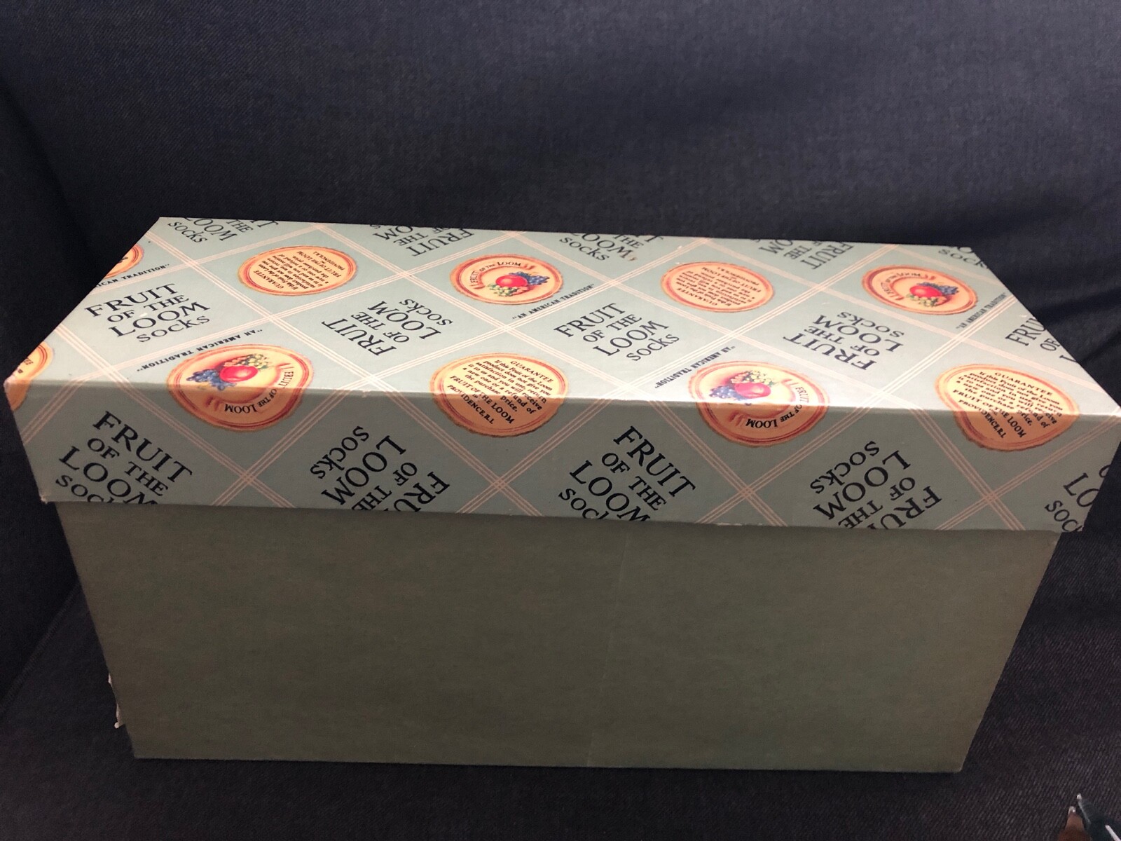 SAOLA CALZINI FRUTTA DEL TELAIO vintage stile Boston SOLO SCATOLA VUOTA