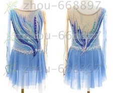 Figure Skating Dress Ice Skating Dress Competition Skating Wear blue