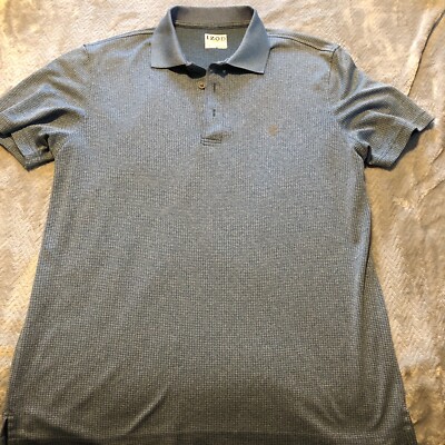 IZOD Golf Mens Polo Shirt - Blue Athletic Fit - Size Medium (M)