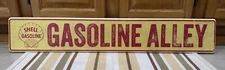 Shell Gasoline Alley Metal Sign Garage Shop Parts Vintage Style Wall Decor 36”