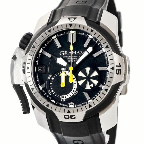 Graham Chronofighter Prodive 2CDAV.B02A Chronograph 10 O'Clock Crown Men #HD376