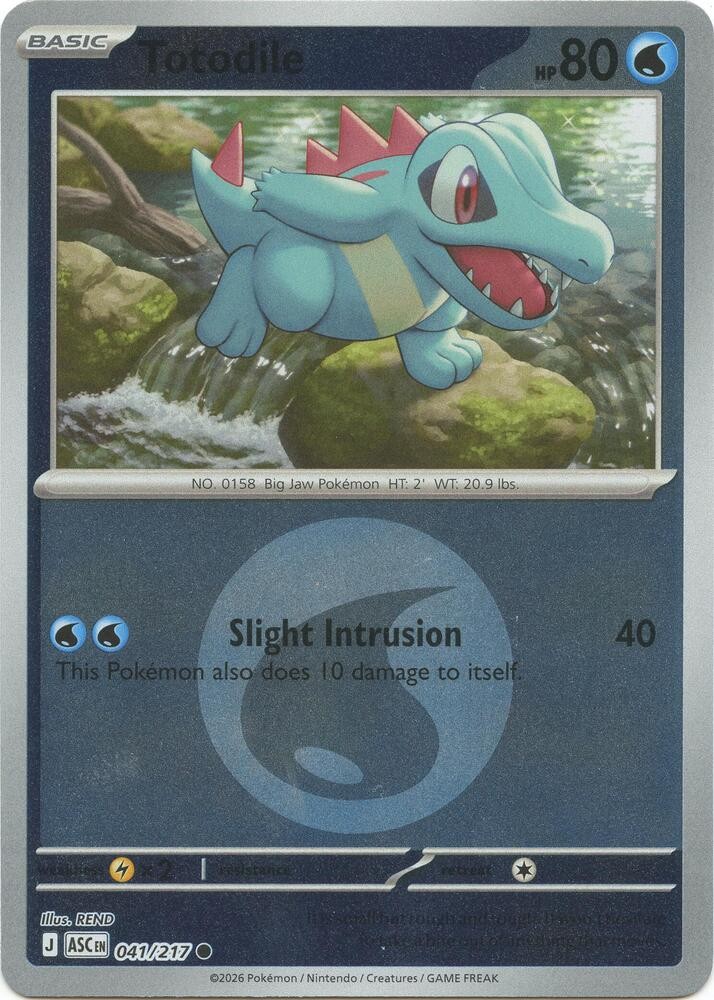 Totodile (Energy Symbol Pattern) 041/217 Common ME: Ascended Heroes Reverse Holo