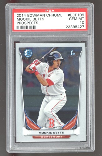 2014 Bowman #BCP109 Mookie Betts Chrome Prospects PSA 10 ROOKIE RC