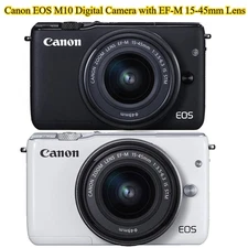 Canon EOS M10 Mirrorless Digital Camera 18.0MP with EF-M 15-45mm Lens Multicolor