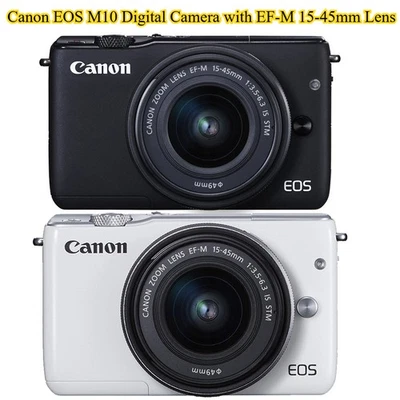 Canon EOS M10 Mirrorless Digital Camera 18.0MP with EF-M 15-45mm Lens Multicolor - Image 1 of 4