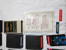 intellivision game lot W/Console Instructions And Controller Overlays