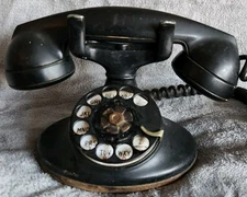 Vintage 1930s Bell Western Electric Rotary Telephone D1 Base F1 Handset Antique