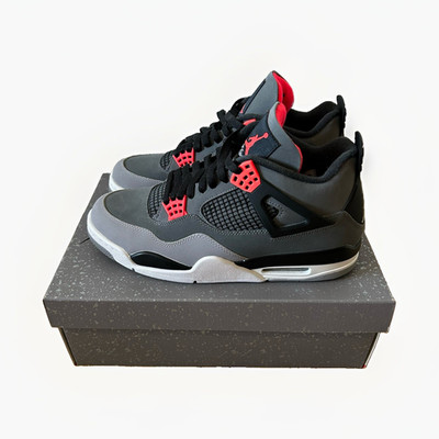 Air Jordan 4 infrared Retro Herren Schuhe Grau/Rot/Schwarz EU 45 DH6927-061 neu