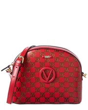 Valentino By Mario Valentino Diana Monogram Leather Crossbody Women's Red