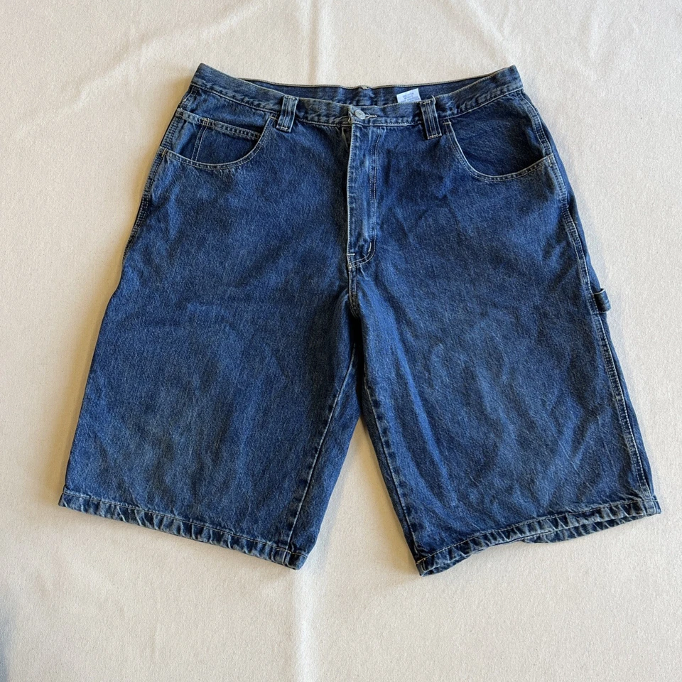 Raro - Pantalones Cortos de Jean Cargo Nike Bootleg Vintage Años 90 Talla 38 Foto 4 de 4