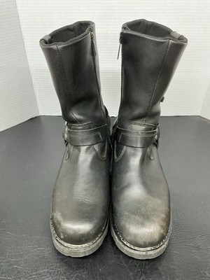 Harley Davidson Men s Sz 11 M Black Performance Motorcycle Boots D96112 Zip Up