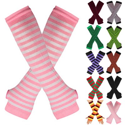 Fashionable Cozy Knitted Fingerless Elbow Mittens for Women (72 characters)
