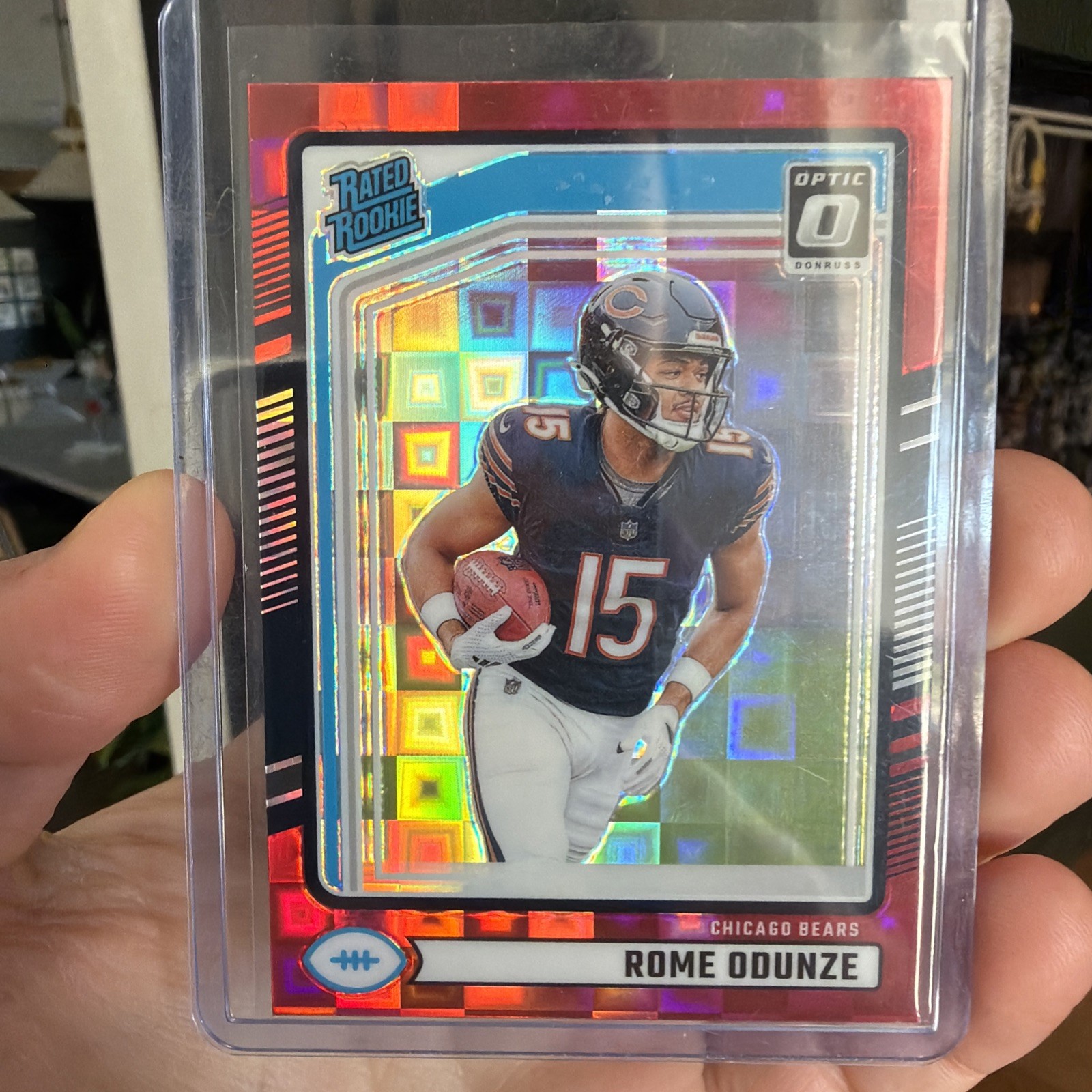 2024 Donruss Optic Preview Red Pandora #309 Rome Odunze Bears RC Rated Rookie