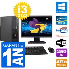 PC Fujitsu E700 DT Ecran 27" Intel i3-2120 RAM 4Go Disque 250Go Windows 10 Wifi