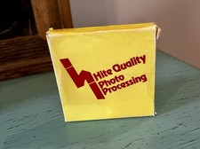 Vintage color movie film box with processing instructions.
