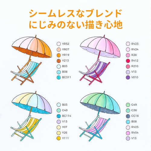 Ohuhu Illustration Markers, Brush Type, Brush & Soft Chisel, 48 Colors, 49-Piece - Picture 4 of 7