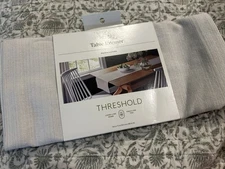 Threshold Farm House Table Runner Cotton Blend Solid Beige  size 14 x 72 New