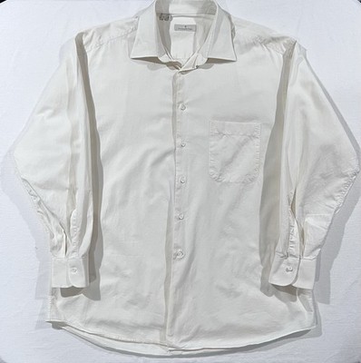 Ermenegildo Zegna Cream White Button Up Shirt Sz 17 / XL Made in Italy