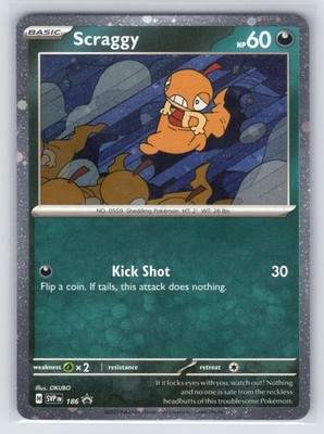 Scraggy (Cosmos Holo) 186 Promo Scarlet & Violet Promo Pokemon Lightly Played