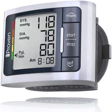 iProven Wrist Blood Pressure Monitor for Home Use – Heart Rate Display, La