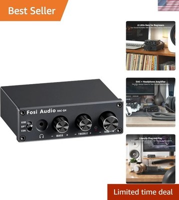 Q4 DAC Headphone Amp: Compact USB/Optical/Coaxial Digital Audio Converter
