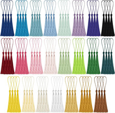 Bookmark Tassels Bulk - 90PCS Tassels for Handmade Crafts, 23 Colors Silky Tasse