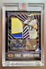 Puka Nacua 2023 Illusions First Impressions Black Ice Patch Auto #’d /50 Rc