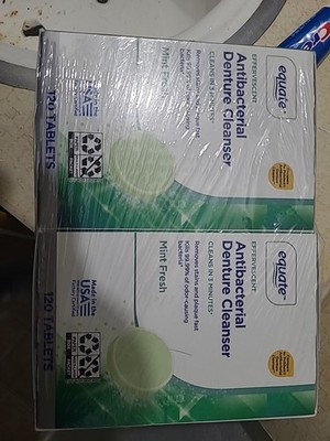 Whitening Antibacterial Denture Cleanser Tablets, 120ct