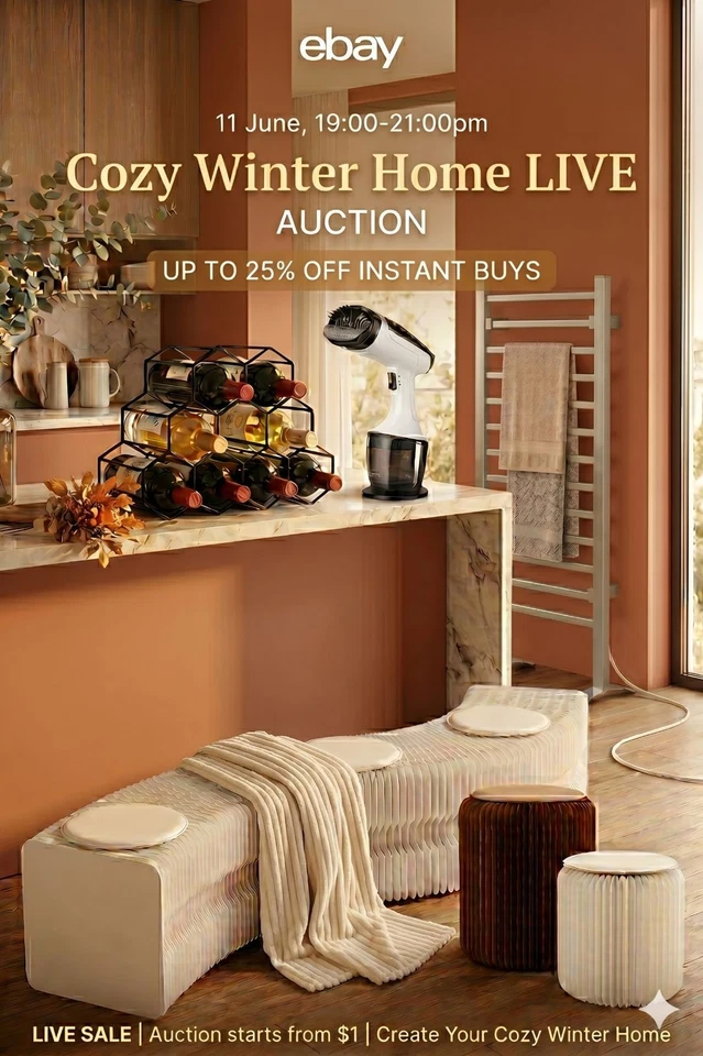 Cozy Winter Home Live: Up to 25% Off Home Decor & Live Auctions
