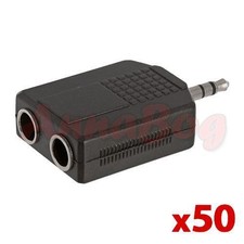 50 x 3.5mm Stereo Plug to Dual 6.35mm Stereo Jack Adapter Audio Cable Y-Splitter