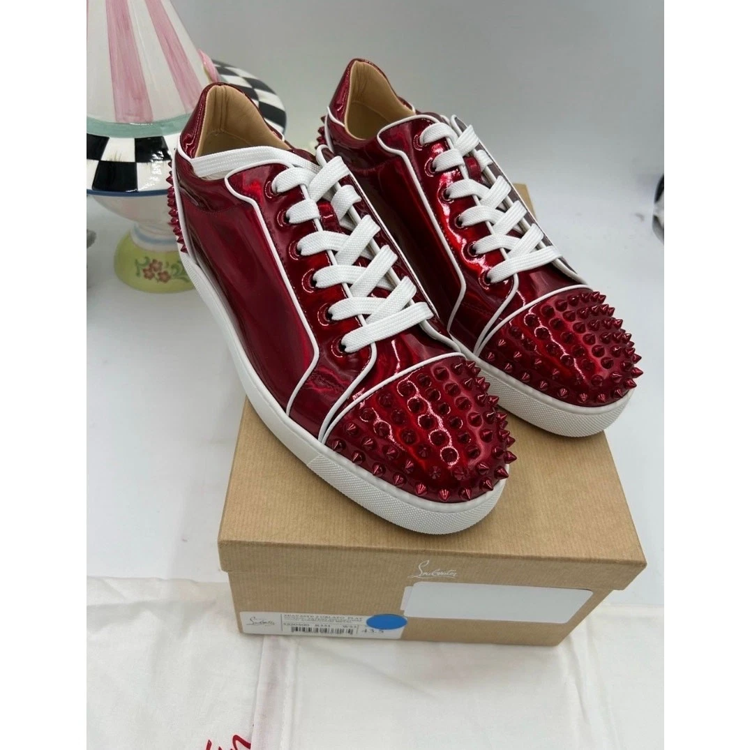 Christian Louboutin Patent Leather Upper Casual Shoes for Men for