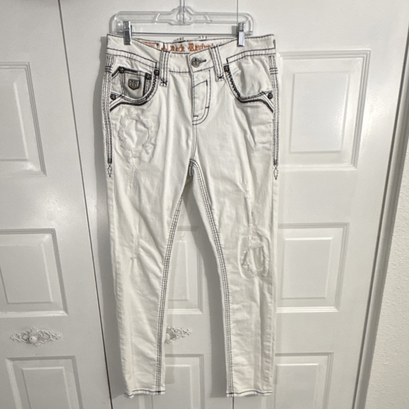 Men Embroidered Distressed 5-pocket