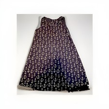 Baby Gap NauAnchor Navy Blue Dress Bow On Straps Girls Size 5