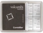 Valcambi 10 x 10 Gram Silver Bar CombiBar (100 Gram Total) - In Assay Card